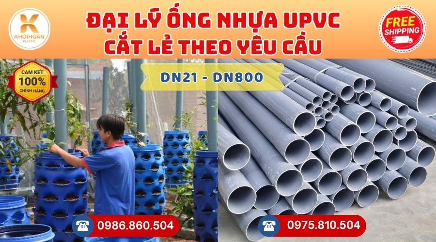 Ống Nhựa Cắt Khúc Giá Rẻ Phi 60 uPVC CHIẾT KHẤU CAO nhất thị trường CHỈ TỪ: 7.500 đ/mét Cắt Theo Yêu Cầu. Khởi Hoàn Giao Hàng Toàn Quốc Nhanh Chóng, Báo Giá Sỉ