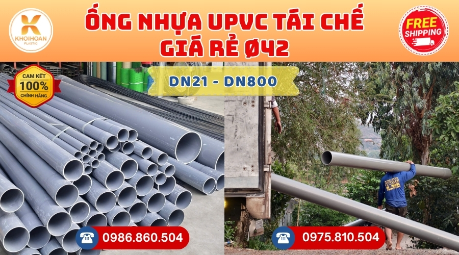 ong-nhua-tai-che-gia-re-phi-42-3 Ống Nhựa Tái Chế Giá Rẻ Phi 42 uPVC CHIẾT KHẤU CAO nhất thị trường CHỈ TỪ: 18.000 đ/cây Giá Sỉ, Sẵn Kho Số Lượng Lớn Liên hệ Đặt hàng Giao Hàng Toàn Quốc Nhanh