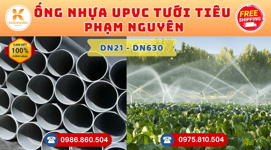 Giá ống uPVC tưới tiêu Phạm Nguyên phi 180 CHIẾT KHẤU CAO nhất thị trường CHỈ TỪ: 605.880 đ/cây liên hệ mua Giao Hàng Toàn Quốc Nhanh Chóng, giá sỉ cực tốt