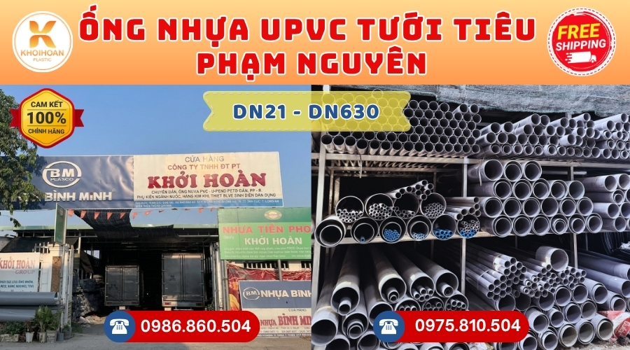 Giá ống uPVC tưới tiêu Phạm Nguyên phi 180 CHIẾT KHẤU CAO nhất thị trường CHỈ TỪ: 605.880 đ/cây liên hệ mua Giao Hàng Toàn Quốc Nhanh Chóng, giá sỉ cực tốt
