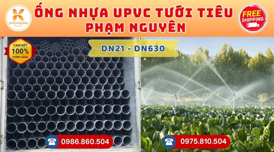 Giá ống uPVC tưới tiêu Phạm Nguyên phi 34 CHIẾT KHẤU CAO nhất thị trường CHỈ TỪ: 35.640 đ/cây liên hệ mua Giao Hàng Toàn Quốc Nhanh Chóng, giá sỉ cực tốt