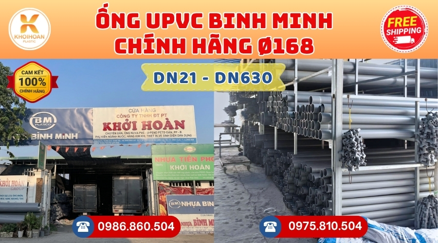 Mua Ống Bình Minh Phi 168 CHIẾT KHẤU CAO nhất thị trường hàng chính hãng CHỈ TỪ: 193.104đ/mét Giá Sỉ, Sẵn Kho Số Lượng Lớn Liên hệ Khởi Hoàn Đặt hàng Nhanh Chóng