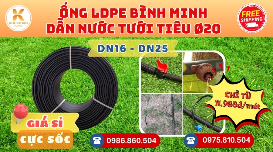 ong-ldpe-binh-minh-phi-20-gia-tot-3 Mua Ống LDPE Bình Minh Phi 20 Giá Rẻ CHIẾT KHẤU CAO nhất thị trường CHỈ TỪ: 11.988đ/mét Giá Sỉ, Sẵn Kho Số Lượng Lớn Liên hệ Khởi Hoàn Đặt hàng Nhanh Chóng