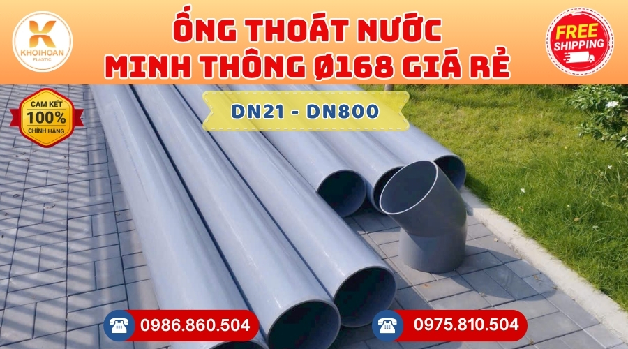 ong-minh-thong-D168-thoat-nuoc-gia-re-4 Mua Ống Minh Thông D168 Thoát Nước Giá Rẻ CHIẾT KHẤU CAO nhất thị trường CHỈ TỪ: 168.000 đ/cây Giá Sỉ, Sẵn Kho Số Lượng Lớn Liên hệ Khởi Hoàn Đặt hàng Nhanh Chóng