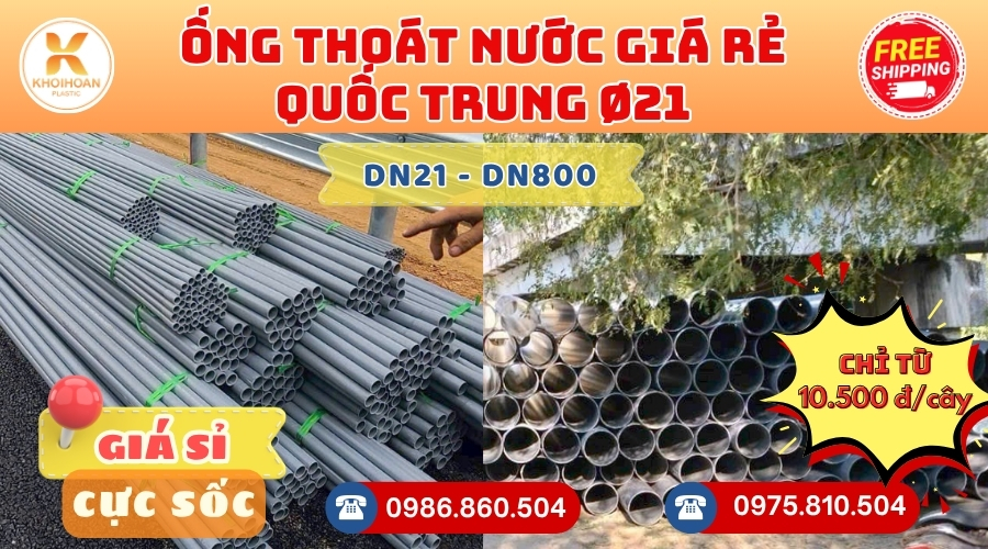 Mua Ống Nhựa Quốc Trung Phi 21 Giá Rẻ Ở Đâu CHIẾT KHẤU CAO nhất thị trường CHỈ TỪ: 10.500đ/cây Giá Sỉ, Sẵn Kho Số Lượng Lớn Liên hệ Đặt hàng Nhanh