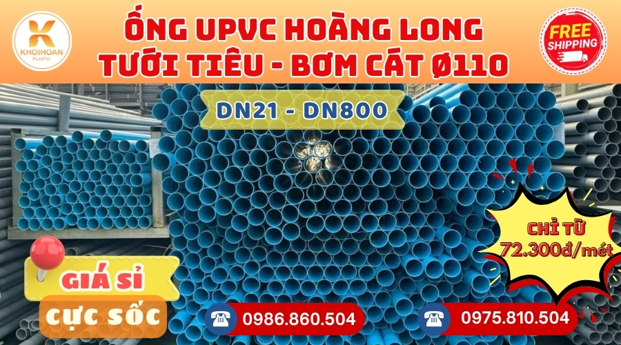 Mua Ống Tưới Tiêu Hoàng Long Phi 110 Giá Rẻ CHIẾT KHẤU CAO nhất thị trường CHỈ TỪ: 72.300đ/mét Giá Sỉ, Sẵn Kho Số Lượng Lớn Liên hệ Khởi Hoàn Đặt hàng Nhanh Chóng