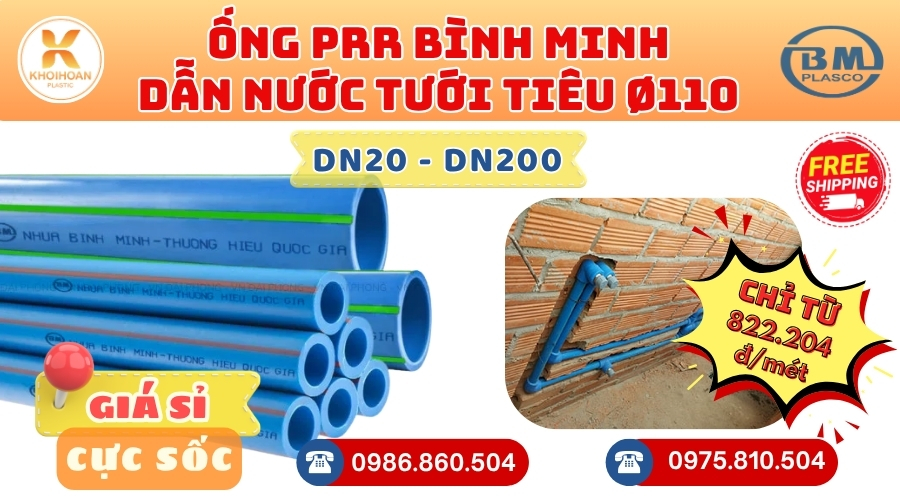 Mua Ống Nhựa PPR Bình Minh Phi 110 GIÁ RẺ NHẤT thị trường HÀNG CHÍNH HÃNG - CHỈ TỪ: 822.204đ/mét Giá Sỉ, Sẵn Kho Số Lượng Lớn Liên hệ Khởi Hoàn Đặt hàng Nhanh