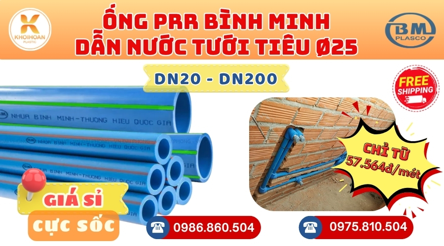 Mua Ống Nhiệt PPR Bình Minh Phi 25 GIÁ RẺ NHẤT thị trường HÀNG CHÍNH HÃNG - CHỈ TỪ: 57.564đ/mét Giá Sỉ, Sẵn Kho Số Lượng Lớn Liên hệ Khởi Hoàn Đặt hàng Nhanh