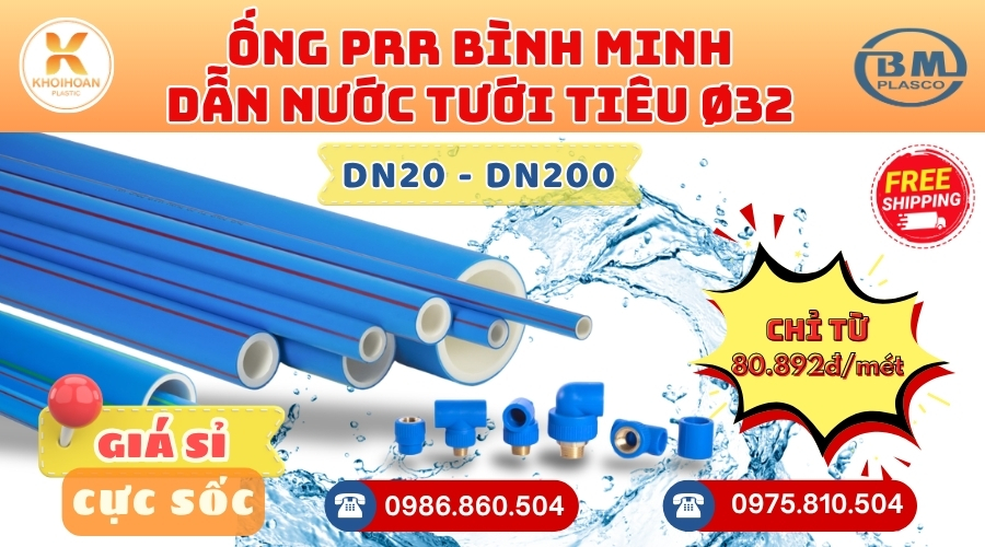 Mua Ống Nhựa PPR Bình Minh Phi 32 GIÁ RẺ NHẤT thị trường HÀNG CHÍNH HÃNG - CHỈ TỪ: 80.892đ/mét Giá Sỉ, Sẵn Kho Số Lượng Lớn Liên hệ Khởi Hoàn Đặt hàng Nhanh