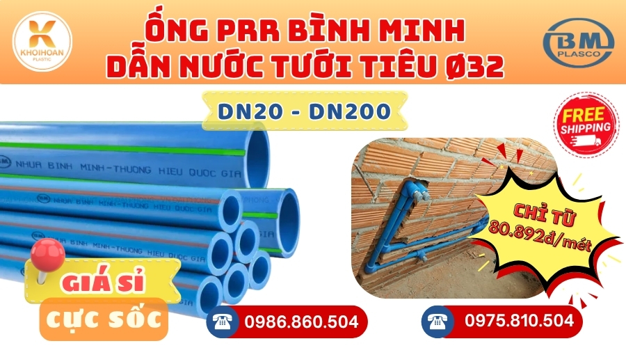 Mua Ống Nhiệt PPR Bình Minh Phi 32 GIÁ RẺ NHẤT thị trường HÀNG CHÍNH HÃNG - CHỈ TỪ: 80.892đ/mét Giá Sỉ, Sẵn Kho Số Lượng Lớn Liên hệ Khởi Hoàn Đặt hàng Nhanh