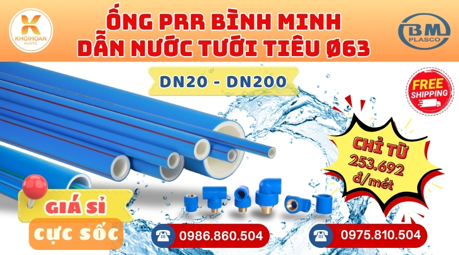 Mua Ống Nhựa PPR Bình Minh Phi 63 GIÁ RẺ NHẤT thị trường HÀNG CHÍNH HÃNG - CHỈ TỪ: 253.692đ/mét Giá Sỉ, Sẵn Kho Số Lượng Lớn Liên hệ Khởi Hoàn Đặt hàng Nhanh
