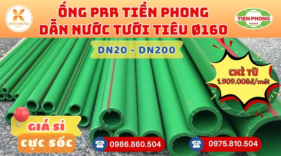 Mua Ống PPR Tiền Phong Phi 160 GIÁ RẺ NHẤT thị trường HÀNG CHÍNH HÃNG - CHỈ TỪ: 1.909.008đ/mét Giá Sỉ, Sẵn Kho Số Lượng Lớn Liên hệ Khởi Hoàn Đặt hàng Nhanh