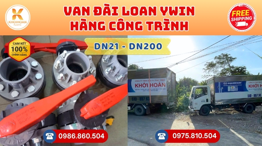 Khởi Hoàn chuyên cung cấp phụ kiện ngành nước. Van Tay Đỏ uPVC Phi 42 YWin Đài Loan. CHỈ TỪ: 62.000đ/cái Sẵn kho số lượng lớn, giao nhanh toàn quốc