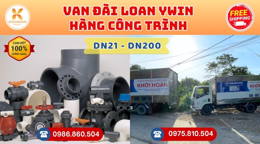 Khởi Hoàn chuyên cung cấp phụ kiện ngành nước. Van Ren Trong uPVC Phi 114 YWin Đài Loan. CHỈ TỪ: 697.000đ/cái Sẵn kho số lượng lớn, giao nhanh toàn quốc