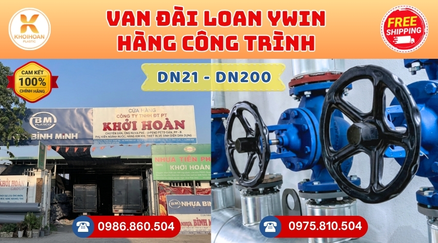 Khởi Hoàn chuyên cung cấp phụ kiện ngành nước. Van Ren Trong uPVC Phi 114 YWin Đài Loan. CHỈ TỪ: 697.000đ/cái Sẵn kho số lượng lớn, giao nhanh toàn quốc