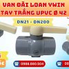 Khởi Hoàn chuyên cung cấp phụ kiện ngành nước. Van Tay Trắng uPVC Phi 42 YWin Đài Loan. CHỈ TỪ: 66.000đ/cái Sẵn kho số lượng lớn, giao nhanh toàn quốc
