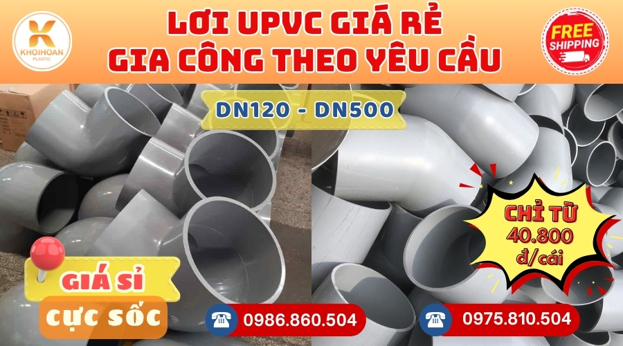 Khởi Hoàn chuyên phụ kiện gia công theo yêu cầu: Lơi uPVC Gia Công Theo Yêu Cầu CHỈ TỪ: 40.800đ/cái Sẵn kho số lượng lớn, giao nhanh toàn quốc. Bao sỉ, lẻ, công trình